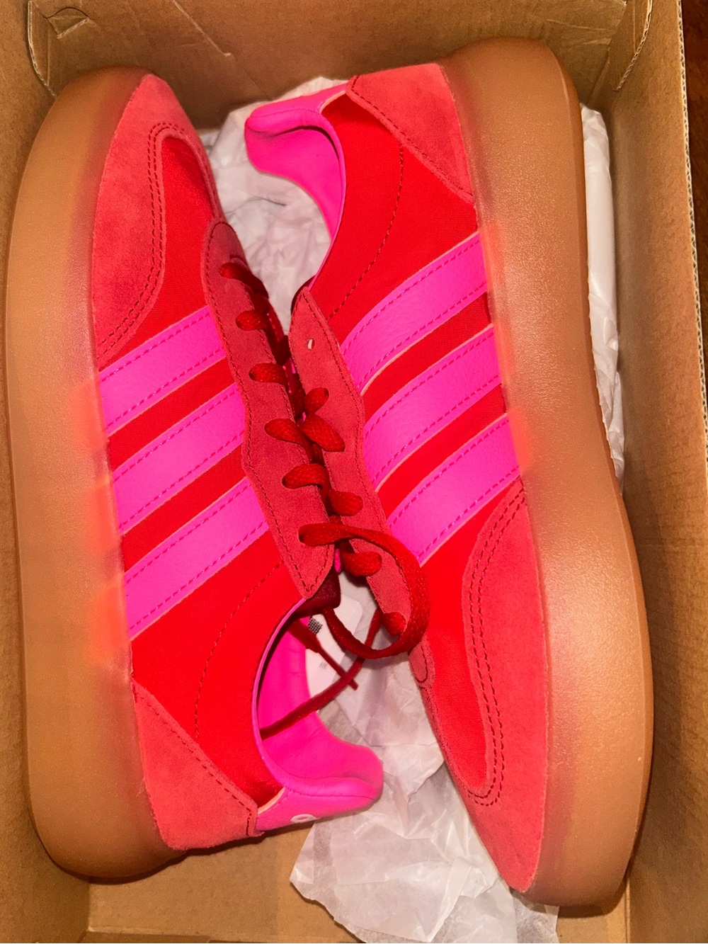 Adidas Kids Low-Top Sneakers - Red & Pink